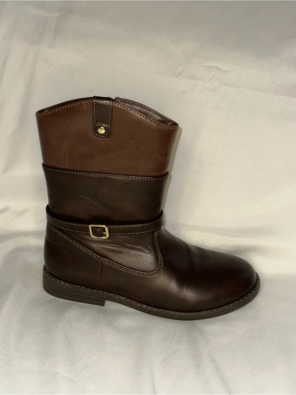 Gymboree Two-Tone Brown Kids Mid-Calf Boots